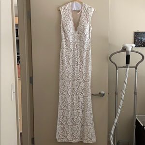 White lace long mermaid style gown